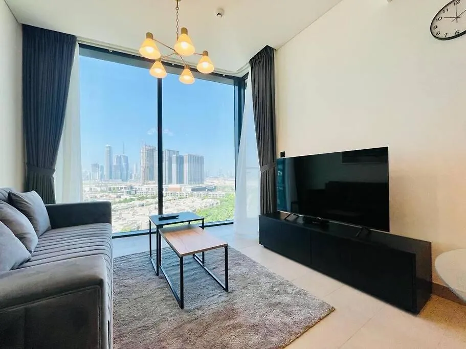 Burj Khalifa Skyline View Sobha Waves - Sobha Hartland Apartment Dubai 0*,  United Arab Emirates