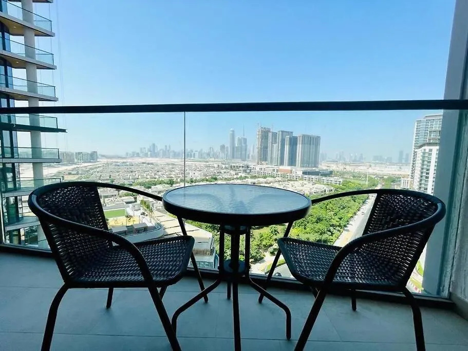 Burj Khalifa Skyline View Sobha Waves - Sobha Hartland Apartment Dubai